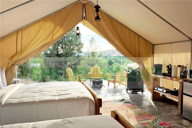 Çelik Borular Çerçeve Lüks Çadırlar Resort Kampları İçin Otel Kampı İçin Özelleştirilmiş Yükseklik